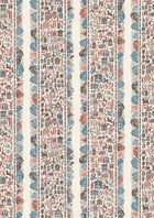 Ravi Ribbon Blue Almond The Srinagar Map Fabric by Lewis & Wood