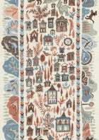 Ravi Ribbon Blue Almond The Srinagar Map Fabric by Lewis & Wood