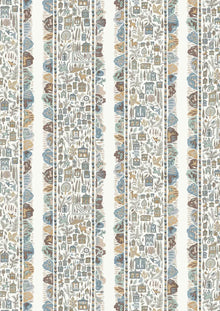 Ravi Ribbon Aqua Vita The Srinagar Map Fabric by Lewis & Wood