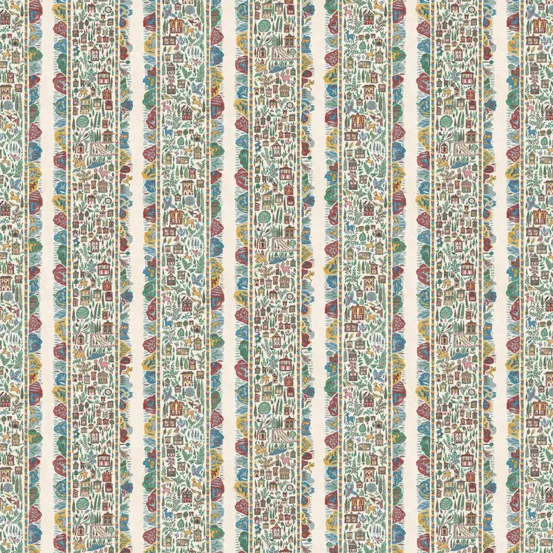 Ravi Ribbon Garland The Srinagar Map Fabric by Lewis & Wood