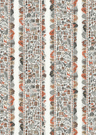 Ravi Ribbon Satsuma Soot The Srinagar Map Fabric by Lewis & Wood