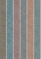 Asha Stripe Blue Almond The Srinagar Map Fabric by Lewis & Wood