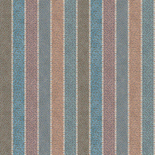 Asha Stripe Blue Almond The Srinagar Map Fabric by Lewis & Wood
