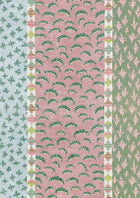 Asha Stripe Pistachio Rose The Srinagar Map Fabric by Lewis & Wood