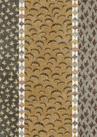 Asha Stripe Cedar Smoke The Srinagar Map Fabric by Lewis & Wood