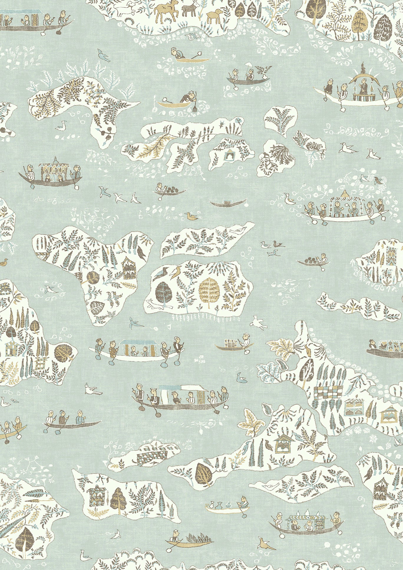Regatta Aqua Vita The Srinagar Map Fabric by Lewis & Wood