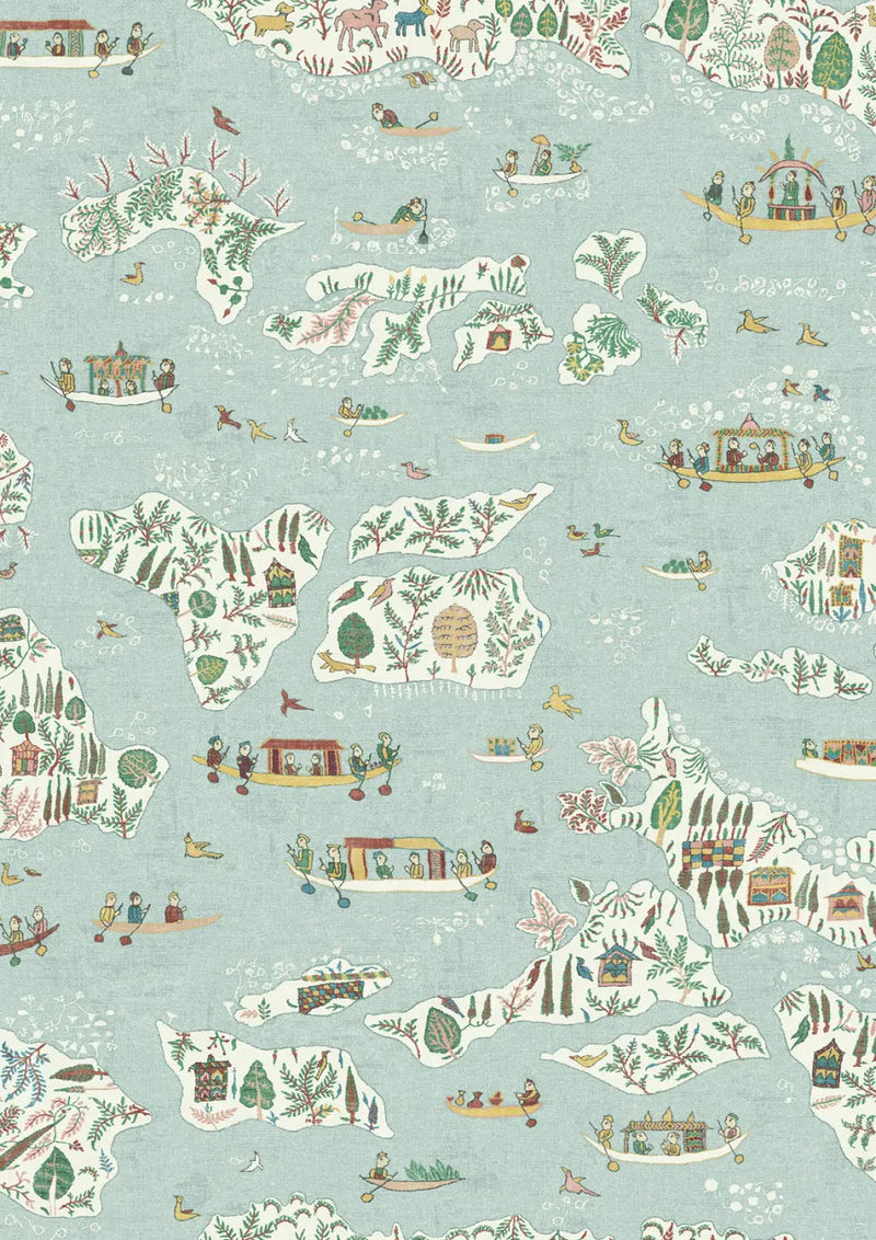 Regatta Garland The Srinagar Map Fabric by Lewis & Wood