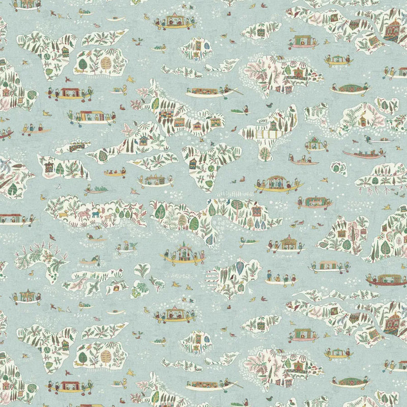 Regatta Garland The Srinagar Map Fabric by Lewis & Wood