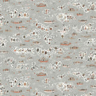 Regatta Satsuma Soot The Srinagar Map Fabric by Lewis & Wood