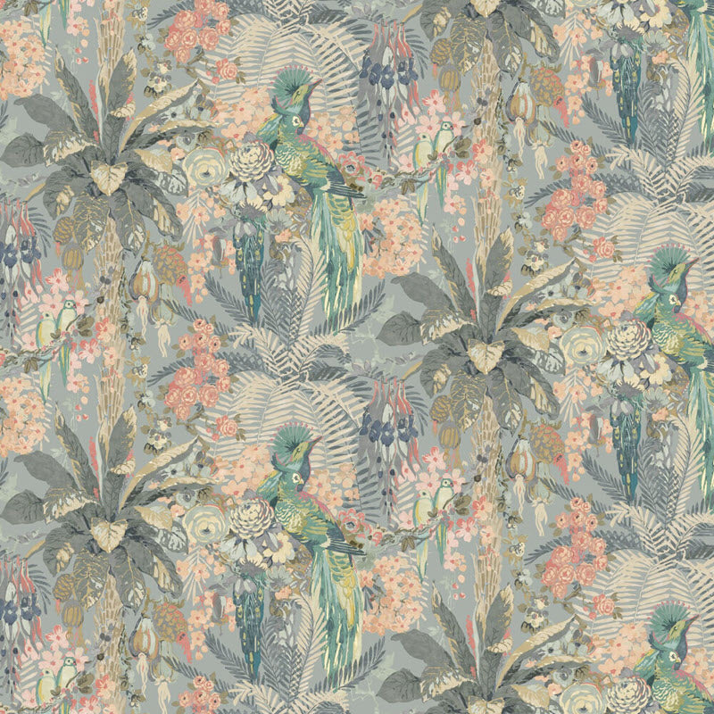 LW075/002 Rainforest Rabble Autumn 2020 Wallpaper by Linwood