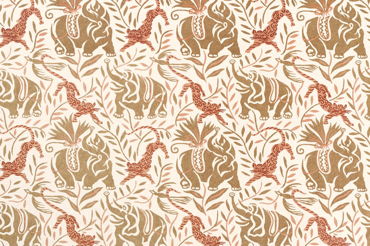 La Jungle Caramel Wallpaper by Christopher Farr Cloth