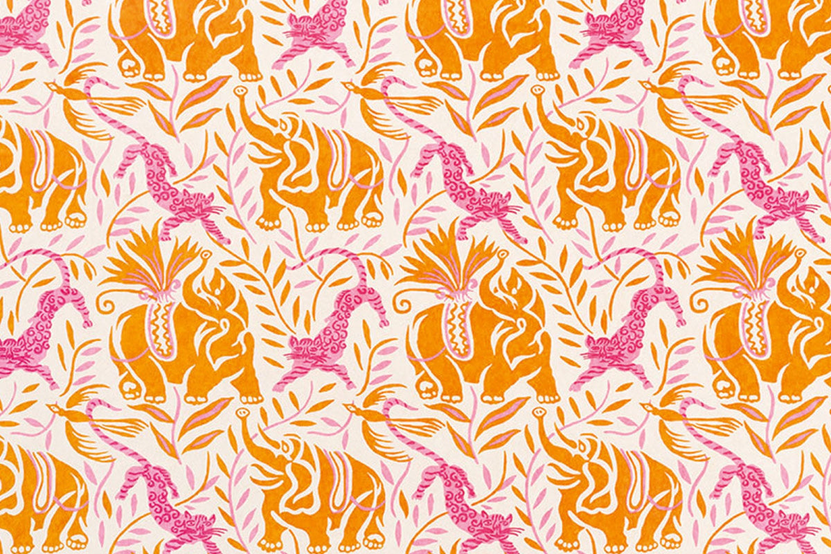 La Jungle Fuchsia Wallpaper by Christopher Farr Cloth