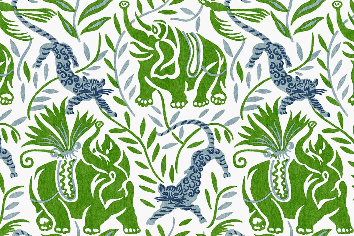 La Jungle Vinyl Fern Wallpaper by Christopher Farr Cloth
