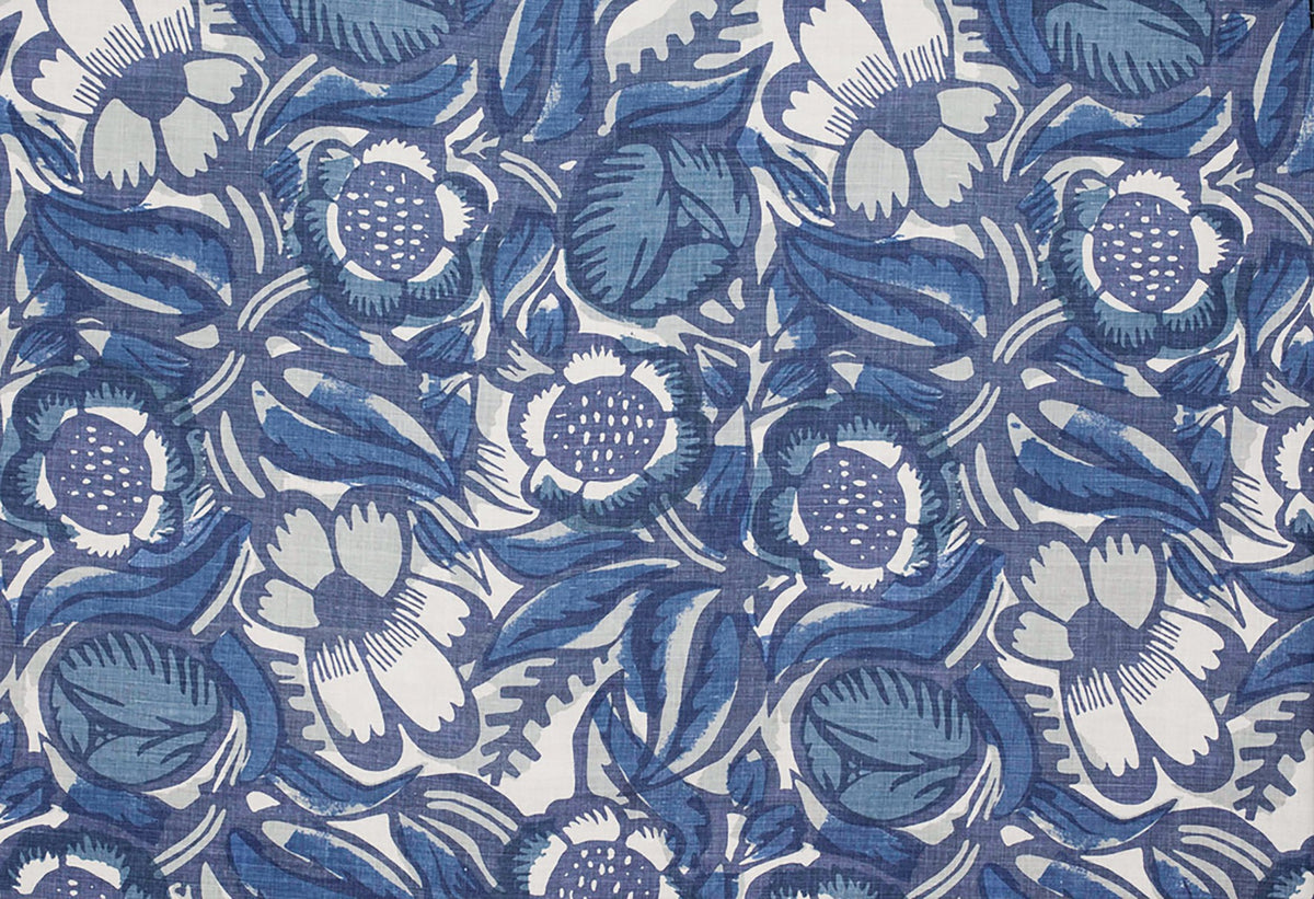 La Foret Indigo fabric by Christopher Farr Cloth