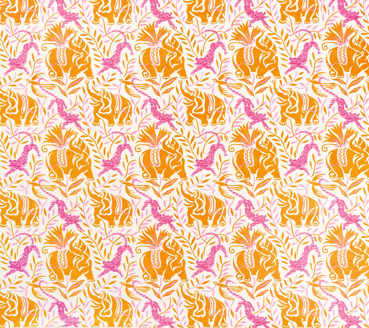 La Jungle Hot Pink fabric by Christopher Farr Cloth