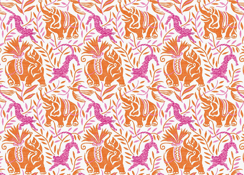 La Jungle Rosa Fabric by Christopher Farr Cloth