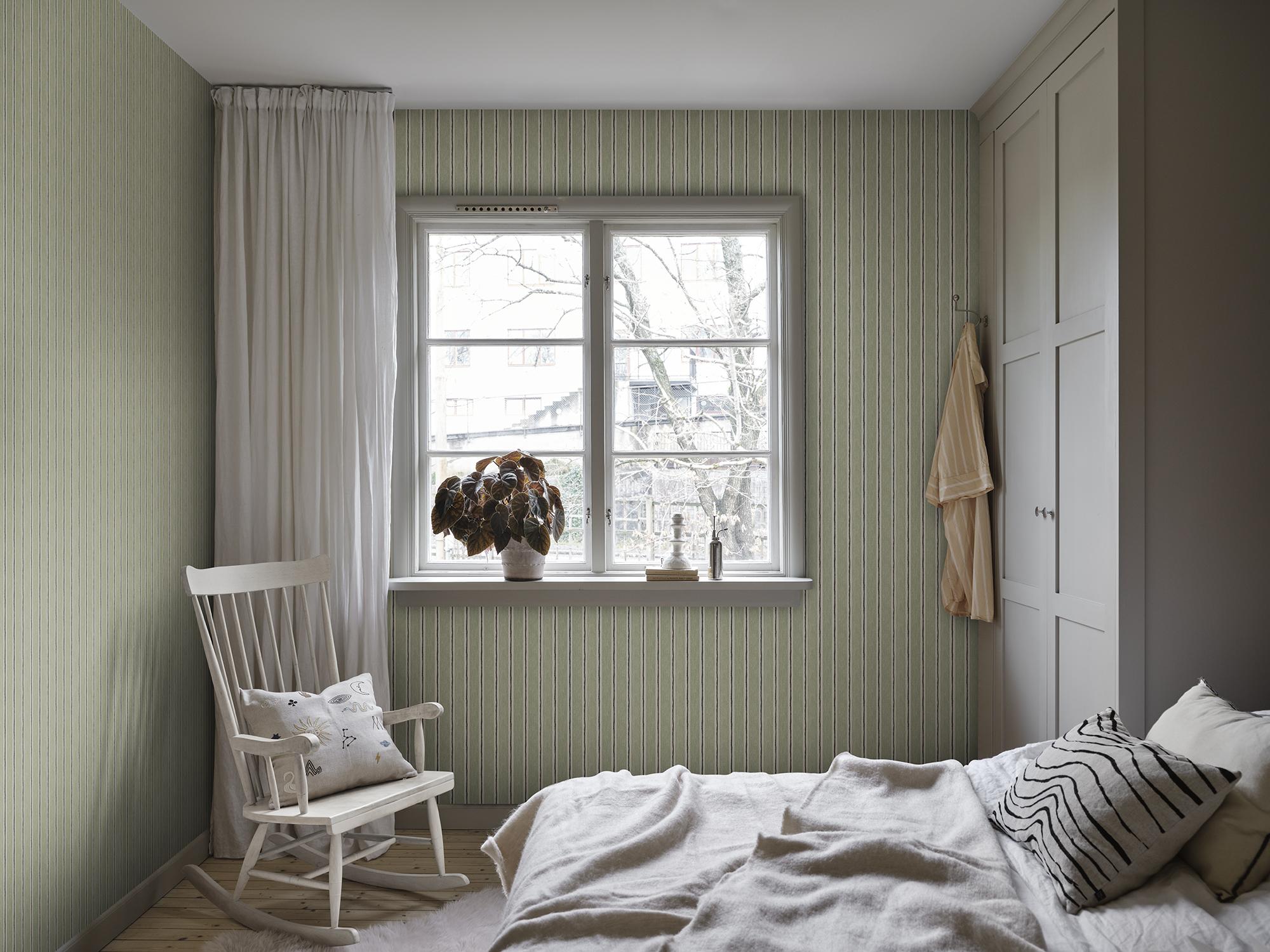 S10760 Light Green Albin Familjen Mural by Sandberg