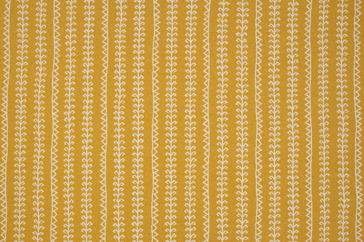 Little Weed Lemon fabric by Christopher Farr Cloth
