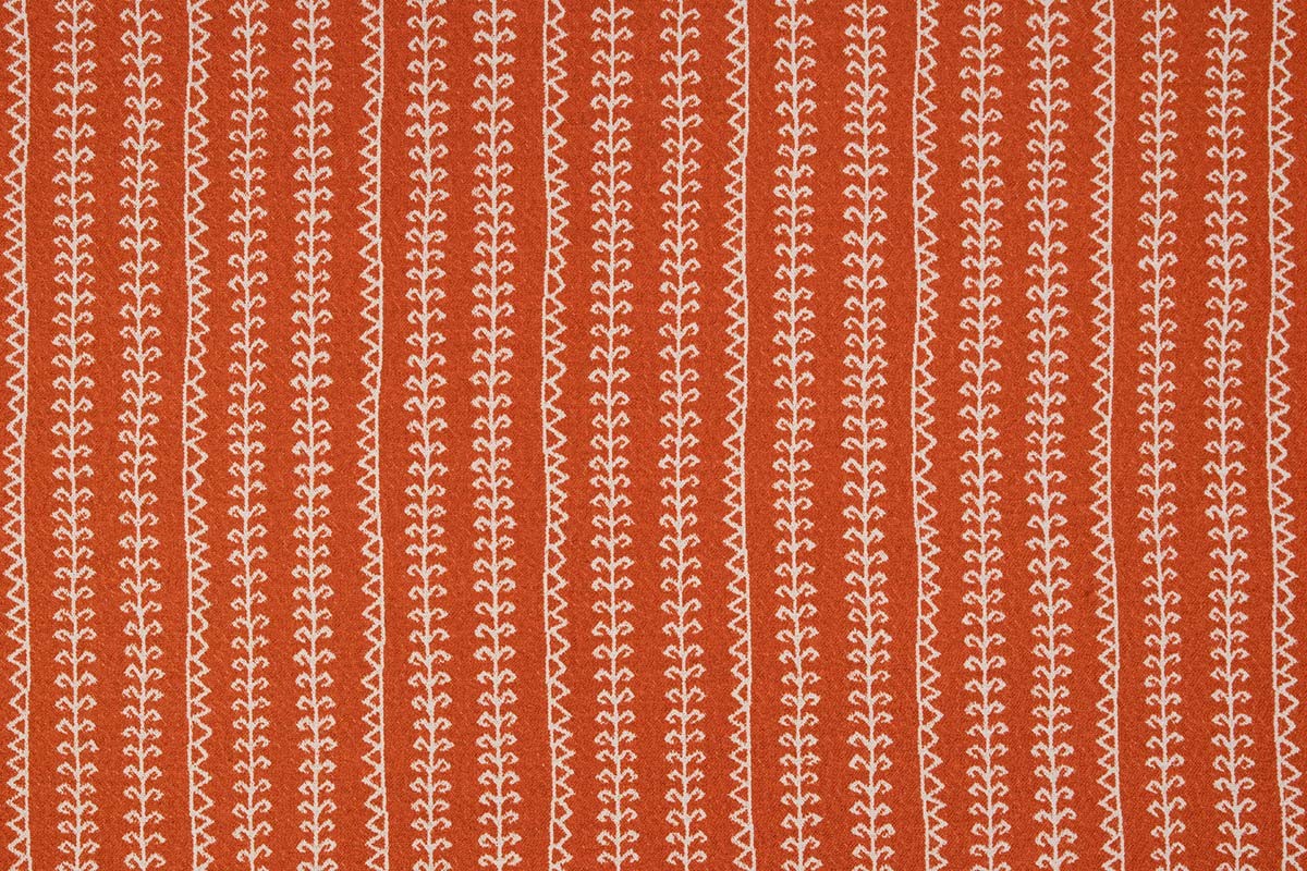 Little Weed Orange fabric by Christopher Farr Cloth