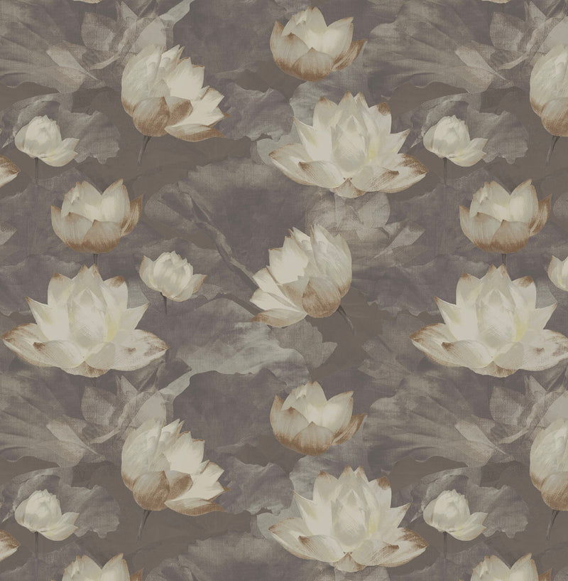 SA01906 Lotus Mocha Santorini Wallpaper By Sketch Twenty 3