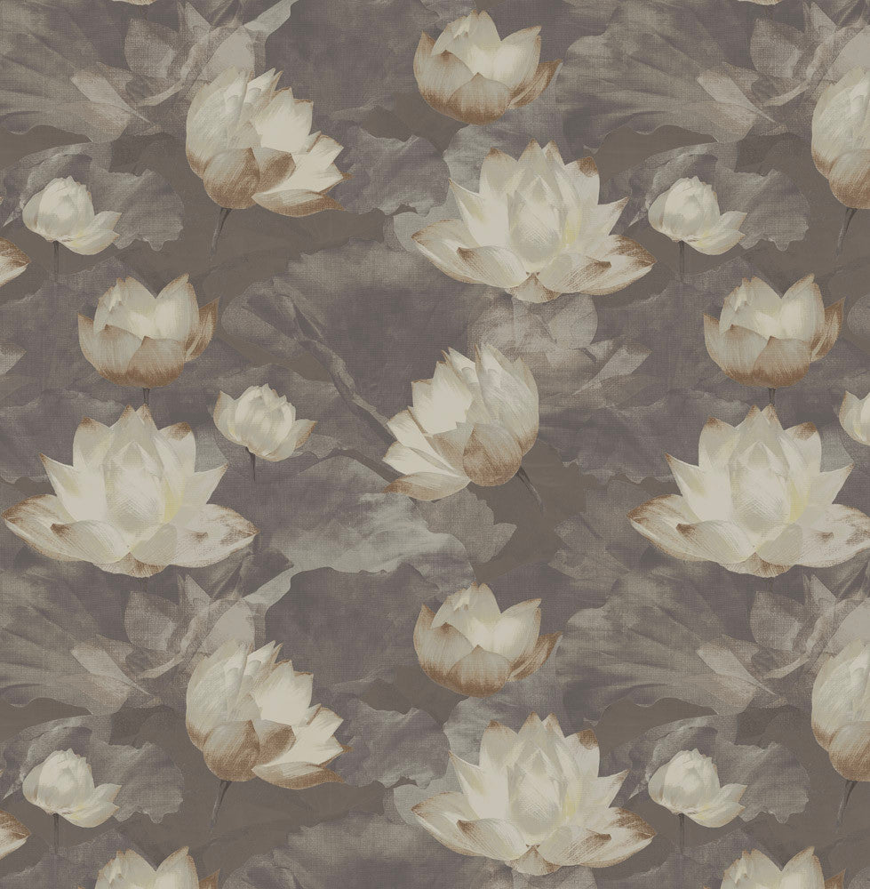 SA01906 Lotus Mocha Santorini Wallpaper By Sketch Twenty 3