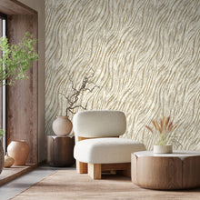 M1861 Ember Abstract Fur Natural Metallic Wallpaper By Crown