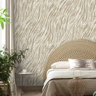M1861 Ember Abstract Fur Natural Metallic Wallpaper By Crown