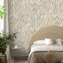 M1861 Ember Abstract Fur Natural Metallic Wallpaper By Crown