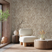 M1862 Ember Abstract Fur Russet Metallic Wallpaper by Crown