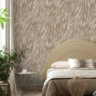 M1862 Ember Abstract Fur Russet Metallic Wallpaper by Crown