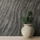 M1863 Ember Abstract Fur Smoke Metallic Wallpaper By Crown