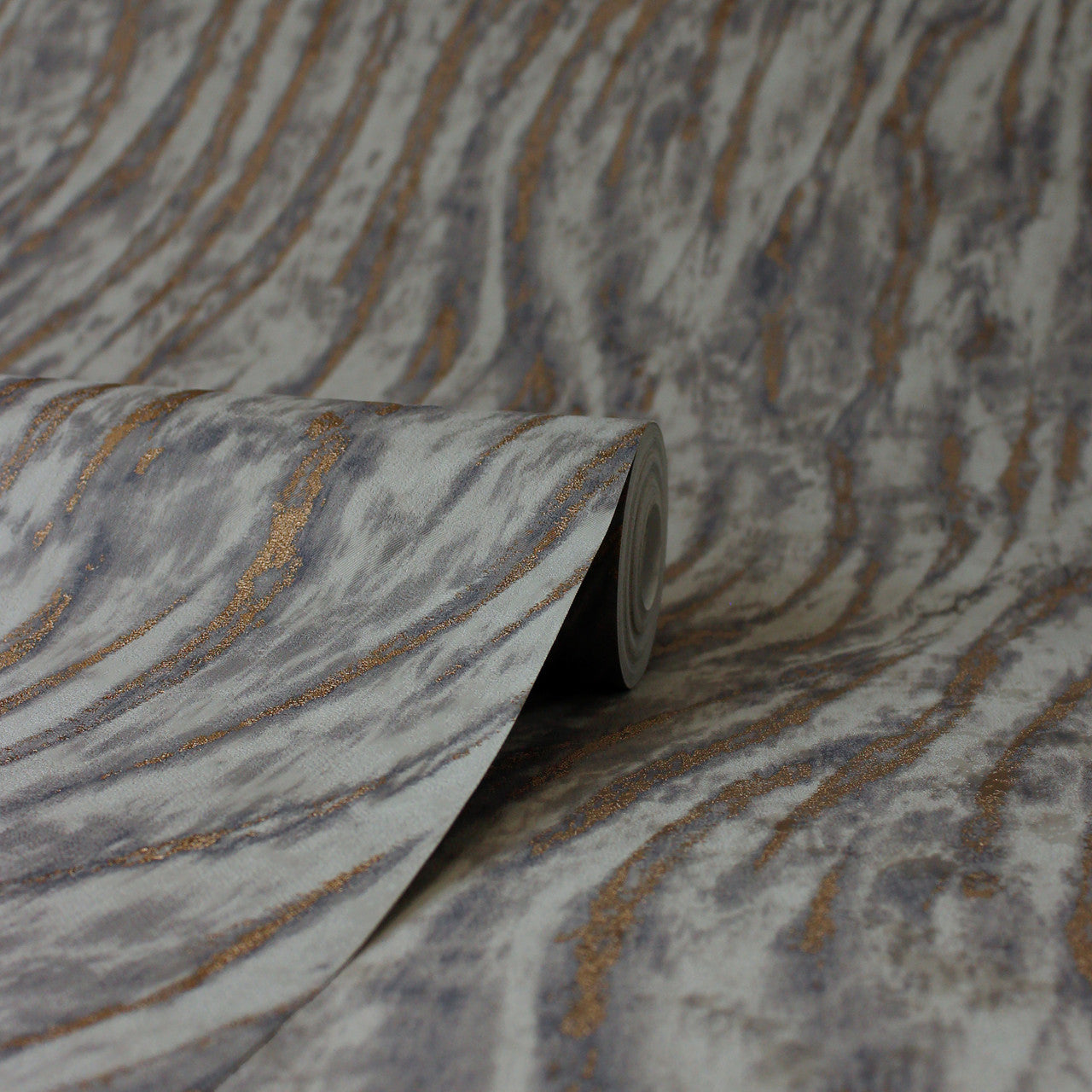 M1863 Ember Abstract Fur Smoke Metallic Wallpaper By Crown