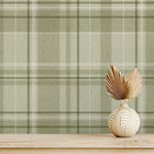 M1865 Harris Check Green Wallpaper by Crown