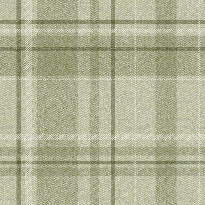 M1865 Harris Check Green Wallpaper by Crown