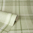 M1865 Harris Check Green Wallpaper by Crown