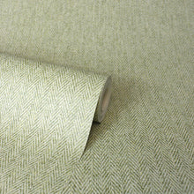 M1867 Harris Texture Green Wallpaper By Crown