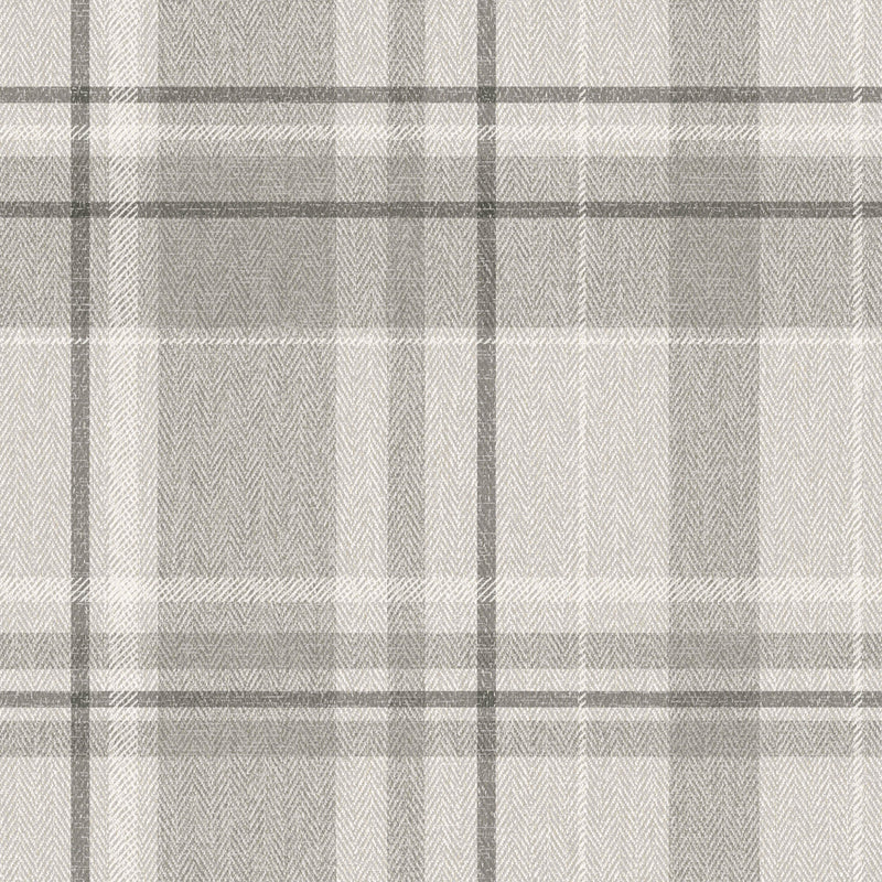 M1871 Harris Check Soft Grey Wallpaper by Crown