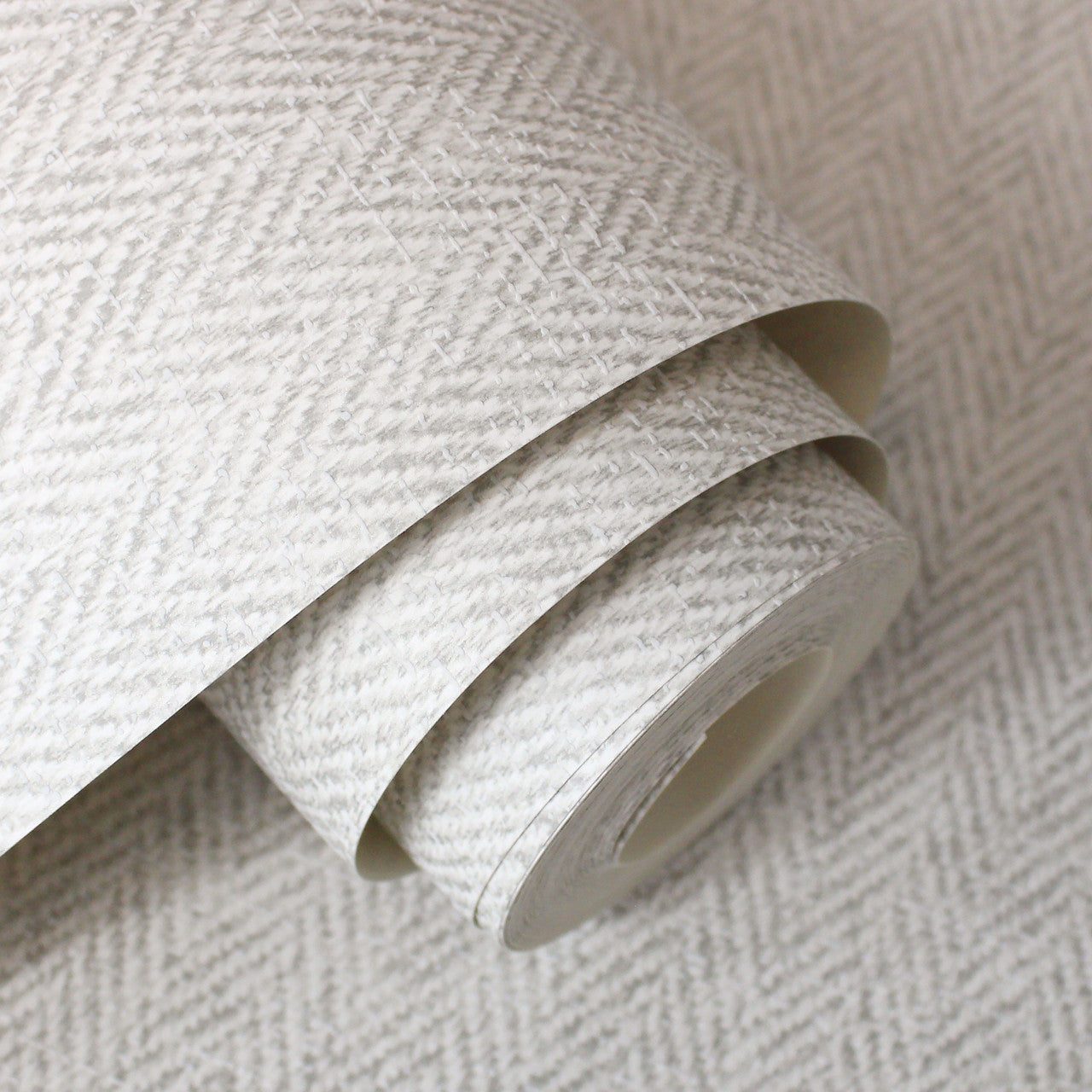 M1873 Harris Texture Soft Grey Wallpaper by Crown