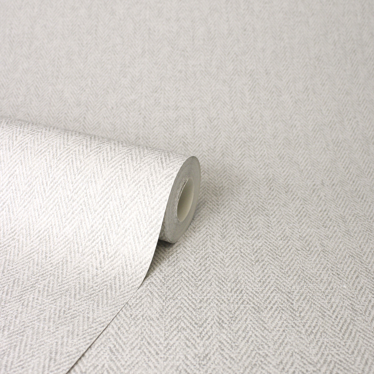 M1873 Harris Texture Soft Grey Wallpaper by Crown