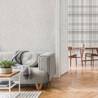 M1873 Harris Texture Soft Grey Wallpaper by Crown