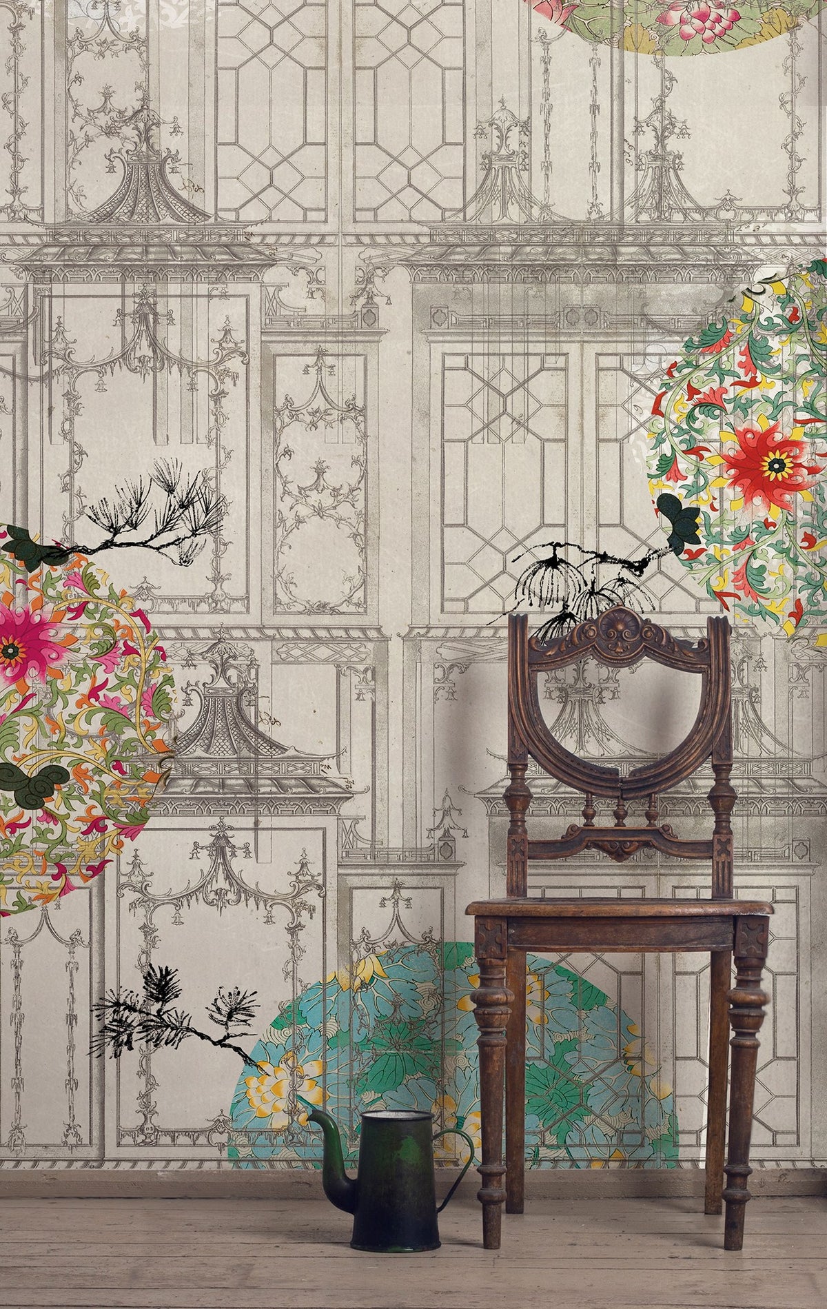 M2215-1 Damasco Multicoloured Mural by Tres Tintas (368x275cm)