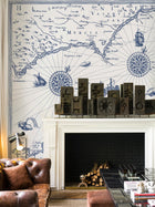 M2506-2 Carte Marin Blue Méditerranéen Mural by Tres Tintas (350x270cm)
