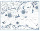 M2506-2 Carte Marin Blue Méditerranéen Mural by Tres Tintas (350x270cm)