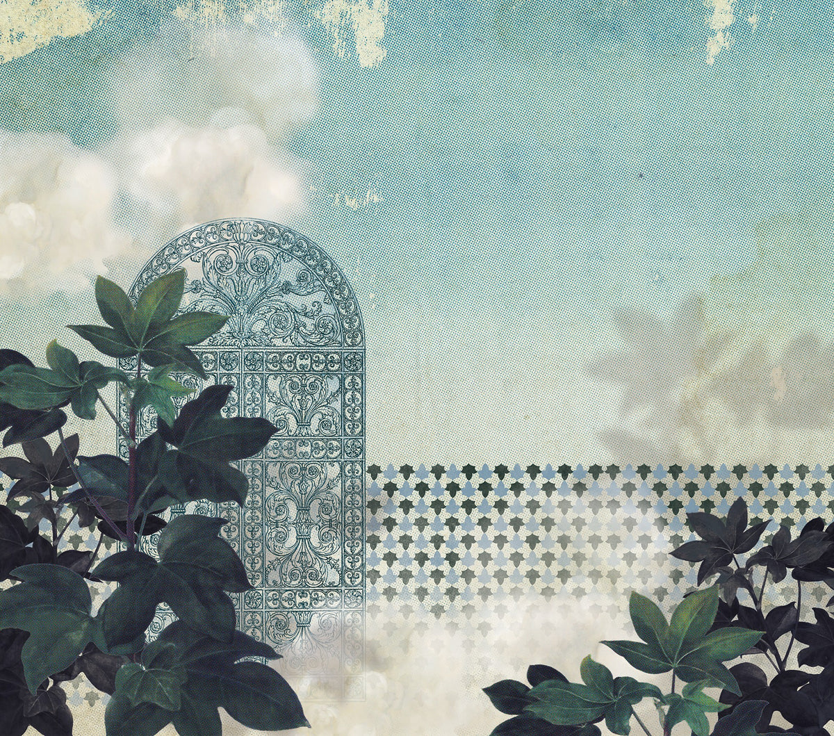 M2612-1 Ferraem Blue In & Out Mural by Tres Tintas (340x300cm)