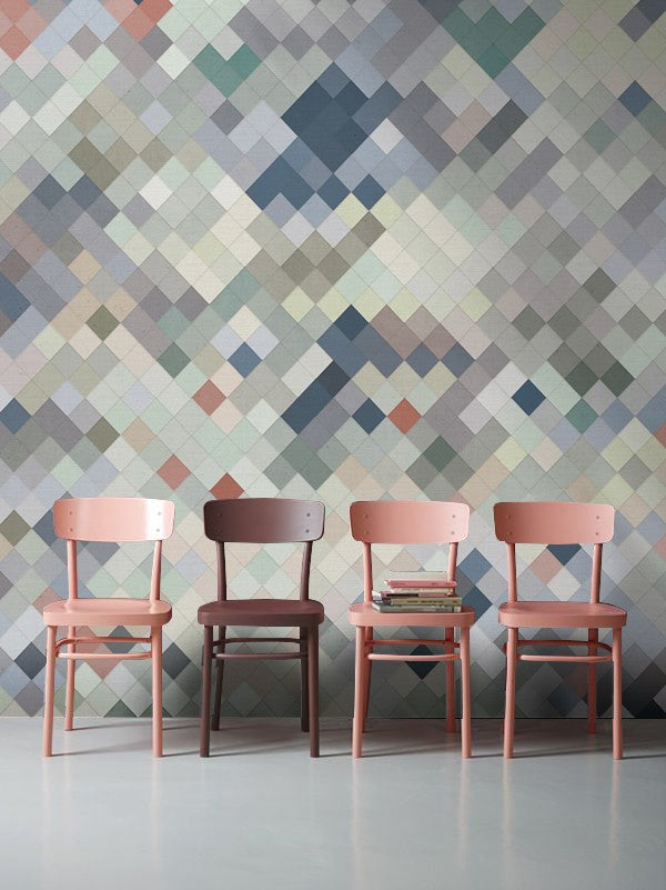 M3206-2 Serpe Blue Lemon Mural by Tres Tintas