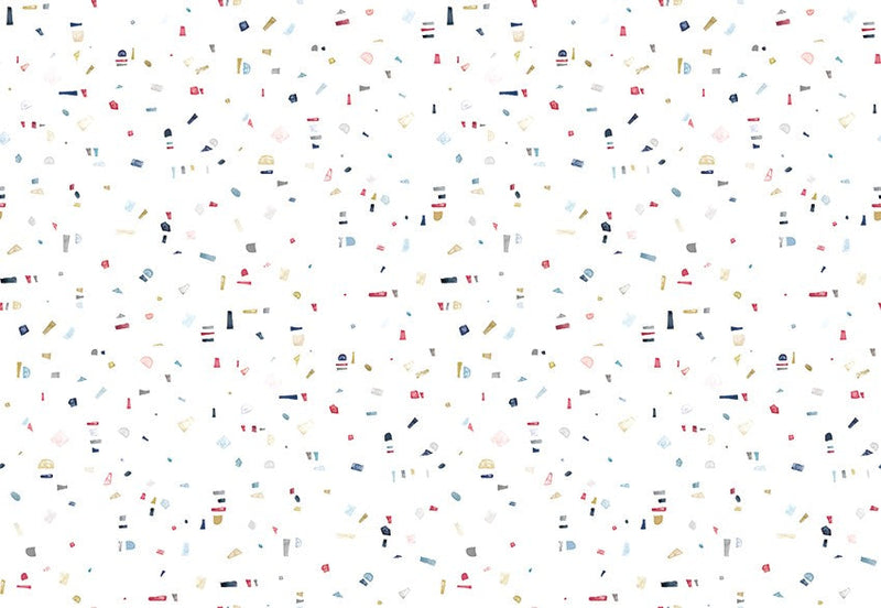 M3215-1 Xeito Blue Lemon Mural by Tres Tintas
