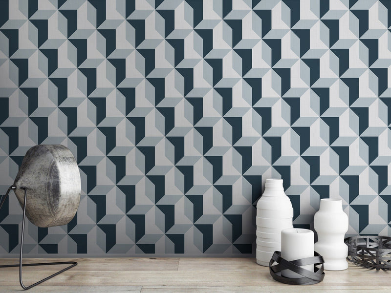 M3216-2 Caleira Blue Lemon Mural by Tres Tintas