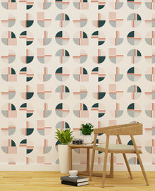M3217-3 Onda Red Lemon Mural by Tres Tintas