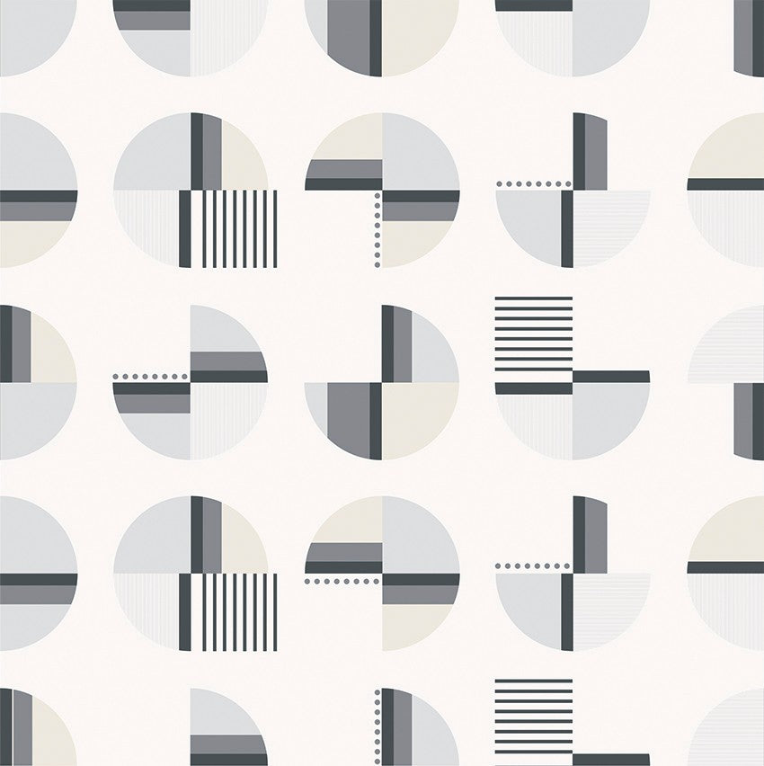 M3217-4 Onda Grey Lemon Mural by Tres Tintas