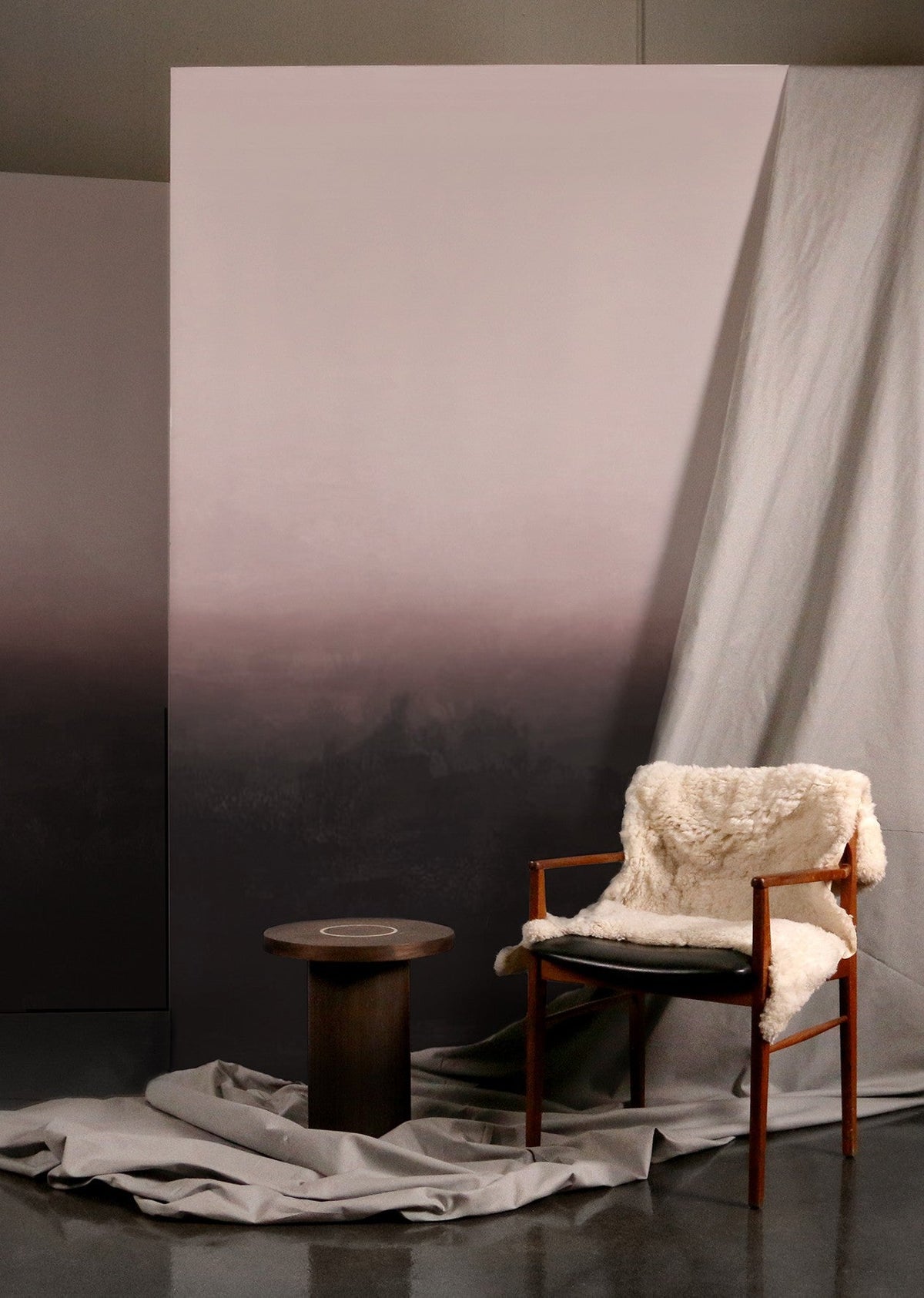 M3226-3 Cinza Red Lemon Mural by Tres Tintas